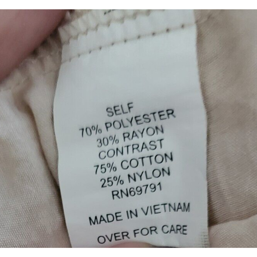 Fig And Flower Ivory Beige Boho Tunic Top Lace Eyelet Detail Sz M - Picture 5 of 5